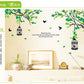 Garden Home Furnishings Birds Floral Background Decoration Removable Wall Stickers