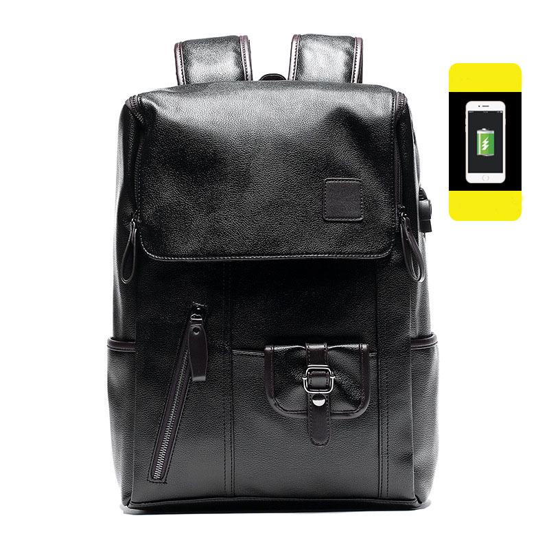 USB Backpack Men Black Large Capacity Waterproof Outdoor Sports Travel Luggage Business Computer Bag