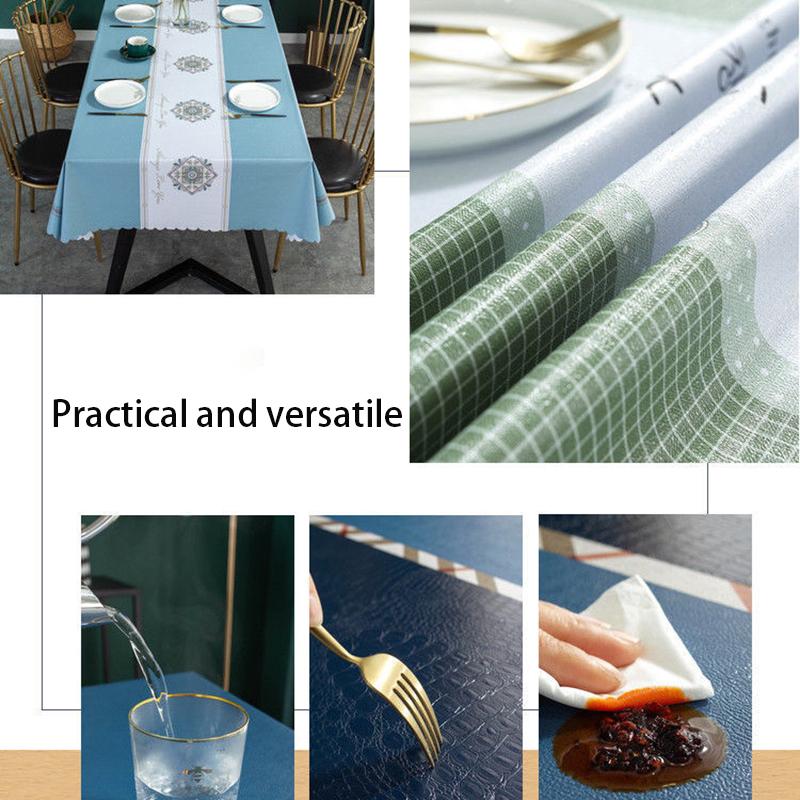 Table Cloth Nordic Rectangular Waterproof Anti-scald Oil-proof Disposable Pvc Coffee Table Table Cloth Table Runner Table Cloth Cushion