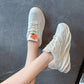 Sports Shoes Female Korean Version of The Thick Bottom Mesh Breathable Old Shoes Wild Ins Tide Shoes White Shoes