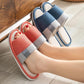 Men's Spring and Autumn Home Linen Slippers Home Indoor Couples Thick Bottom Non-slip Cotton Linen Breathable Four Seasons Slippers