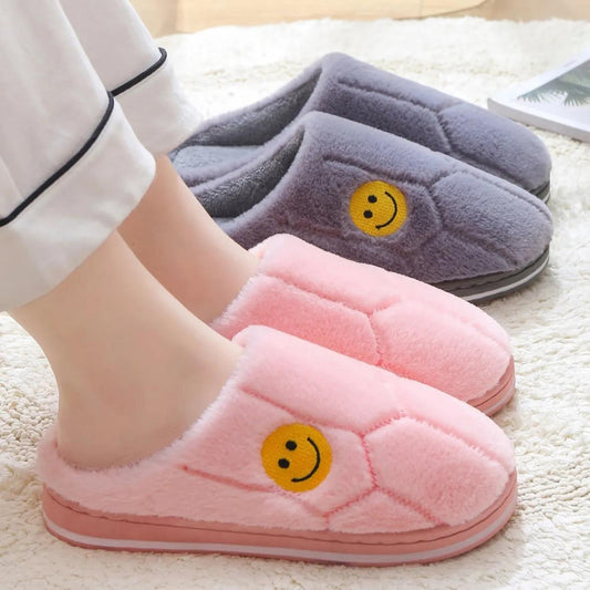 Autumn and Winter Pure Cotton Slippers Indoor Non-slip Soft-soled Shoes Warm Simple Plush Cotton Shoes