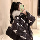 Women's Cotton-padded Jacket Winter Loose Wild Thin Thick Crane Cotton-padded Jacket Padded Jacket Fluffy Fur Collar Hooded Down Jacket Padded Jacket