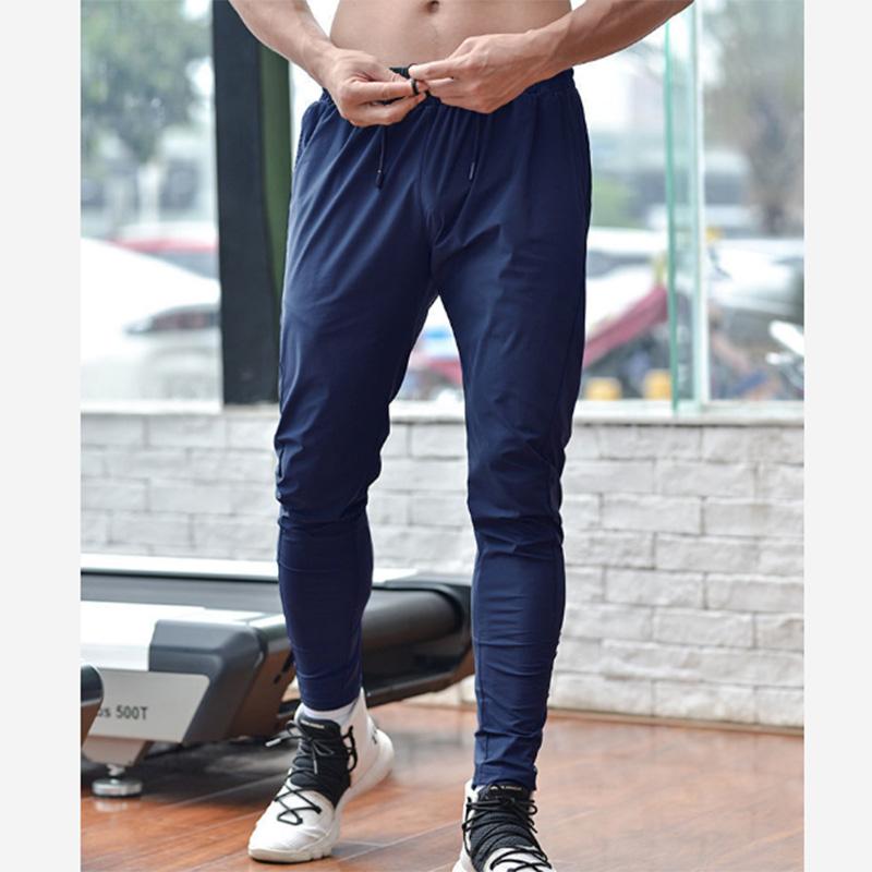 Sports and Leisure Tide Brand Fitness Trousers Men's Slim Thin Section Running Breathable Elastic Bandage Pencil Pants Fitness Pants