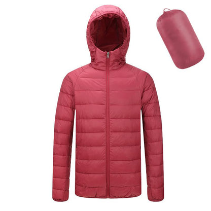 Light Down Jacket Casual Parkas Thicken Warm Winter Jackets and Coats Hooded Slim Windbreaker Outwear