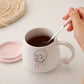Cartoon Cute Baby Cup Ins High-value Cute Boy and Girl Couple Cup Large-capacity Water Cup Home Ins Wind Mug