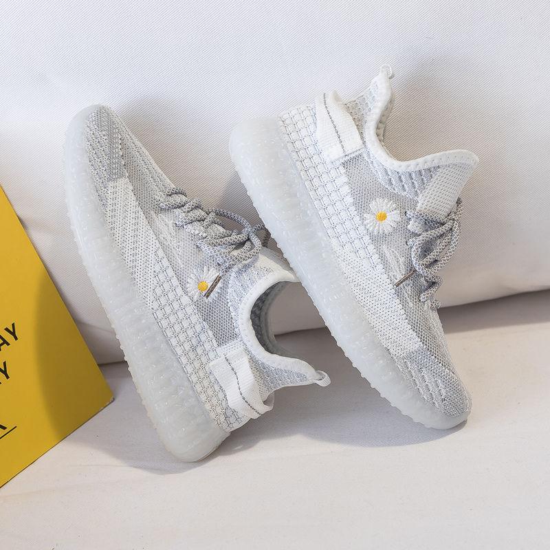 Rainbow Bottom Mesh Breathable Women's Shoes Korean Style All-match Running Sneakers Casual Clearance Women's Shoes