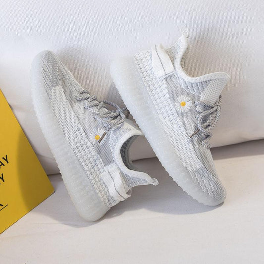 Rainbow Bottom Mesh Breathable Women's Shoes Korean Style All-match Running Sneakers Casual Clearance Women's Shoes