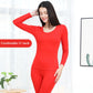 Women Winter Autumn Thermal Underwear Plus Velvet O-neck Female Tight Suit Thicken Windproof Comfortable Soft Lining Long Sleeve High Elasticity Slim