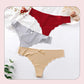 Ice Silk Seamless Thong Feminine Solid Color Low Waist Panties One Piece