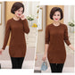 Women Sweater Solid Knitwear Sweater O-neck Long-sleeved Medium-length Sweater Female