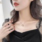 Ladies' Maple Leaf Pendant Necklace Simple Clavicle Chain Jewelry Sweater Chain Gift Necklace Jewelry for Girls Gold Choker Chain Necklaces