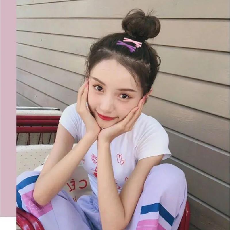 Candy-colored Frosted Hairpin Simple and Cute Cross-side Clip Girl Word Clip Bangs Clip Children's Hairpin Hair Accessories