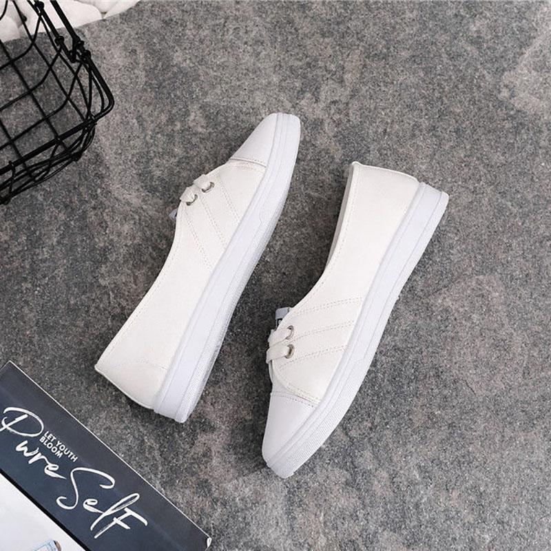 Little White Shoes Women Spring and Summer Casual Shallow Mouth White Shoes Summer Breathable Canvas Shoes Women