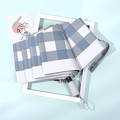 Sunny Umbrella Dual-use Retro Literary Lattice Sunshade Sunscreen UV Protection Sun Umbrella