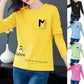 Spring Autumn Long Sleeve Crew Neck T Shirts Pullover Cute Letter Printed Casual Tops Ladies Blouse