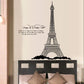 English Wall Stickers Black Eiffel Tower Living Room Bedroom Background Decorative Wall Stickers