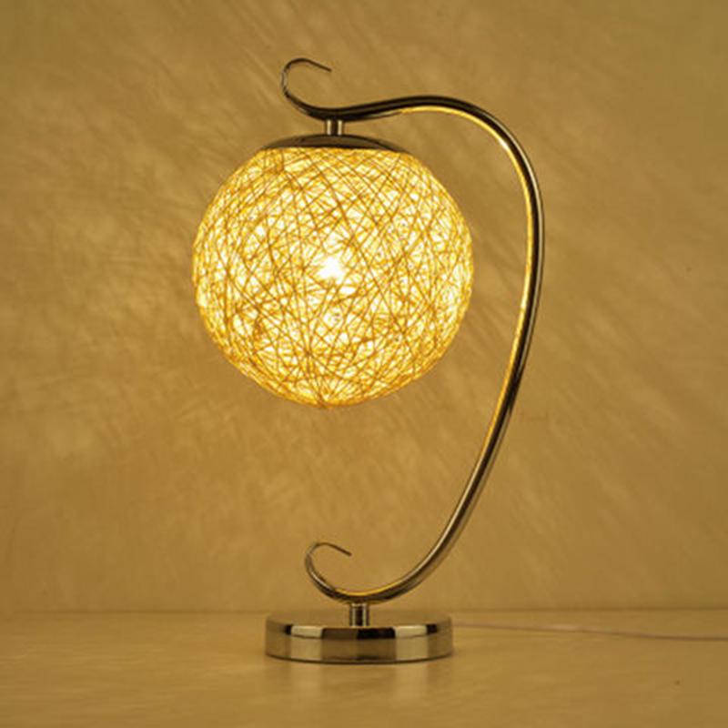 Table Lamps for Bedroom Bedside LED Nordic Modern Fabric Shade Desk Light for Living Room Lighting