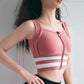 Women's Zipper Fitness Bra Sports Underwear Shockproof Running Yoga Bras Gathering Anti-sagging Outside Wearing Vest Yoga Underwear