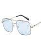 Fashion Square Sunglasses Women Brand Design Metal Frame Gradient Lenes Oversized Ladies Sun Glasses