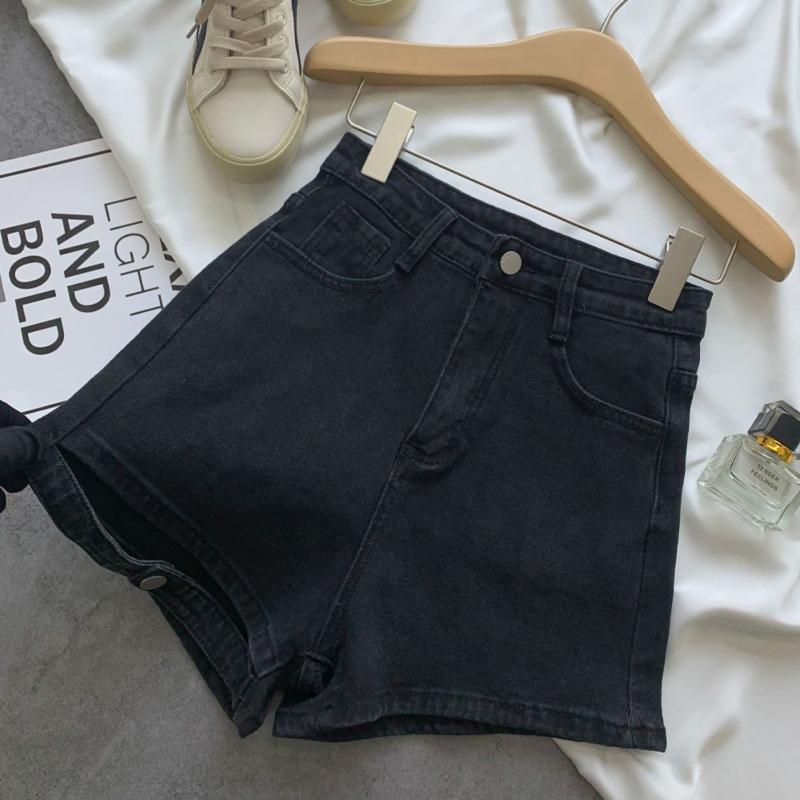 Plus Size Women's Korean Style Summer High Waist Buttoned Denim Shorts Fashion Thin and Long Legs Wide-leg Pants