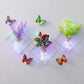 Art Flower Combination Set Wall Mounted Flower Stand Plastic Imitation Flower Decoration with Colorful Light Strip
