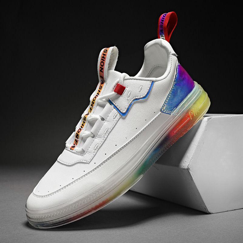 Leather Men Casual Shoes Fashion Sneakers Footwear Soft Rubber Male Flats Shoe White Mens Shoes Sales Man Designer