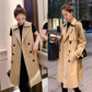 Windbreaker Women's Mid-length Spring Two-piece British Style High-end Atmospheric Loose Vest Coat