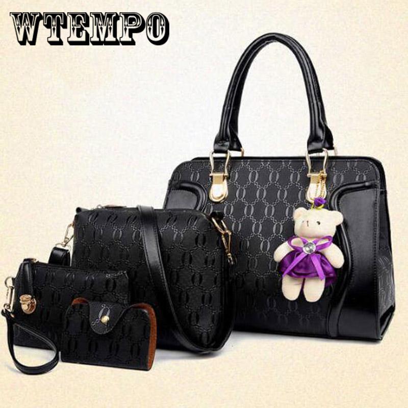 Messenger bag simple personality handbag trend leisure bag four-piece female fashion wild shoulder