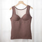 Comes with Chest Pad Thermal Underwear Ladies Plus Velvet Thickening Winter Seamless Body Shaping Bottoming Vest Without Underwear