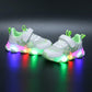 Summer Boys' Luminous Sneakers Children's Breathable Running Shoes Girls' Hollow Student Shoes