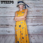 Long Boho Dress Women Butterfly Printed Summer Sleeveles V Neck Plus Size Dresses Maxi Casual Loose Vestidos