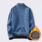 Fall/Winter Men's Sweater Round Neck Warm Knit Sweater Half Turtleneck Sweater Youth Men's Clothing
