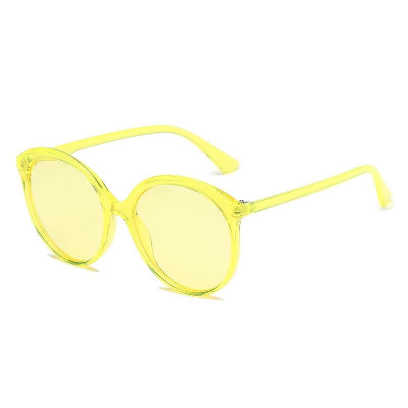 WTEMPO Sunglasses female big box pink sunglasses female big face sun glasses round sunglasses