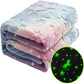 Glow In The Dark Throw Blanket Unicorn Blanket for Kids Unicorn Moon Blankets Super Cozy Plush Soft Fleece Blanket for Girls Boys Birthday Gifts