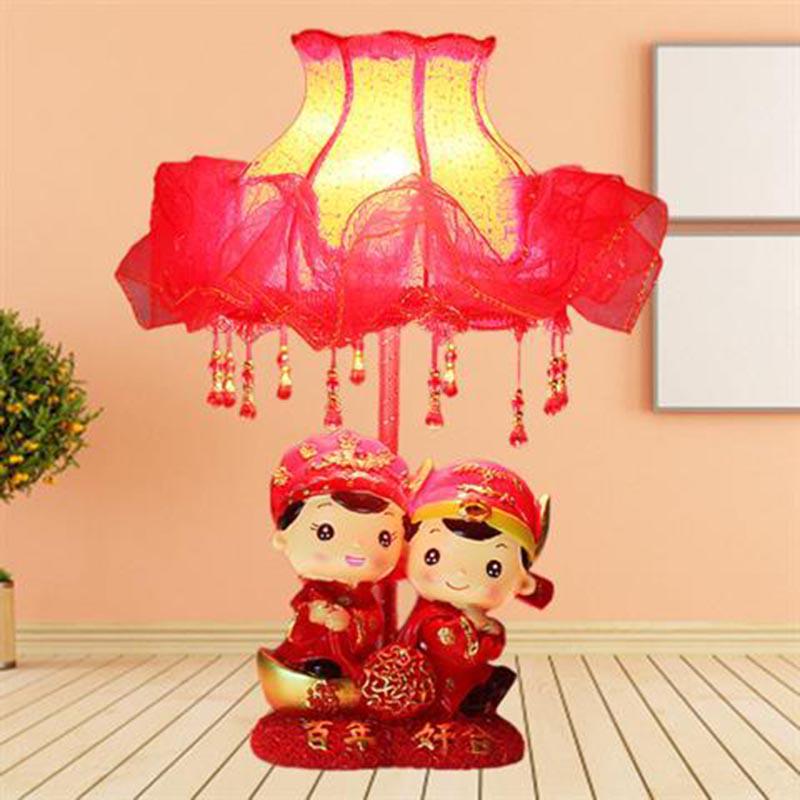 Chinese Style LED Bedroom Crystal Table Lamp Bed Lamp Modern  Light Switch Table Lamps Living Room