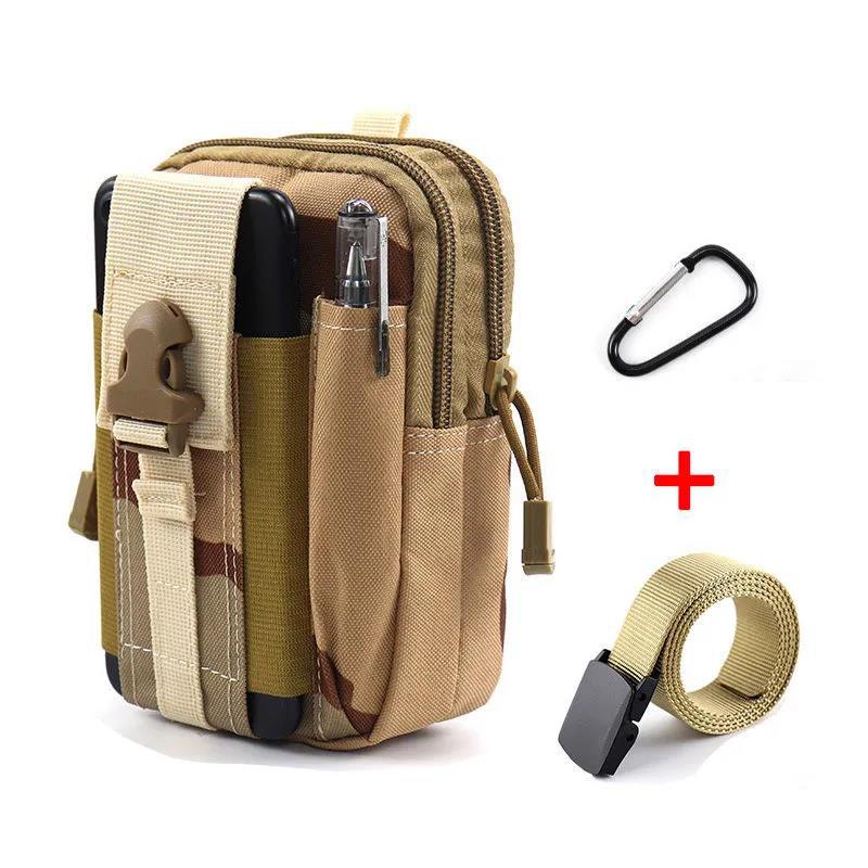 Men's Mountaineering Cycling Multifunctional Waist Bag Mobile Phone Bag Outdoor Travel Hiking Waist Bag Sports Tactical Bag