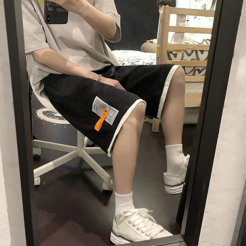 Boys Shorts Summer Straight Loose Thin Section Casual Sports Pants Fake Two Pieces of Breathable and Comfortable Five-point Pants