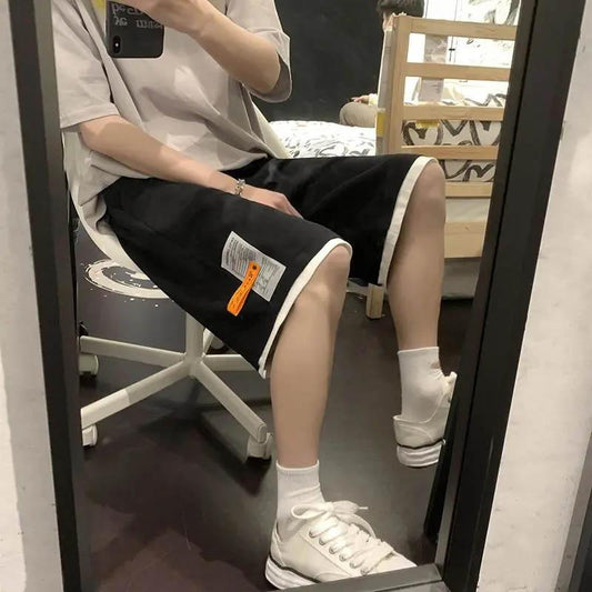Boys Shorts Summer Straight Loose Thin Section Casual Sports Pants Fake Two Pieces of Breathable and Comfortable Five-point Pants