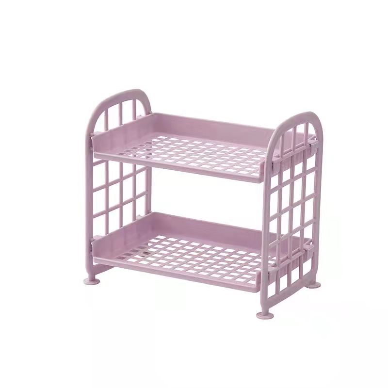 Multifunction Double Layer Storage Holder For Kitchen Bathroom Makeup Organizer Display Shelf