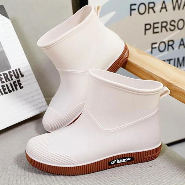 Women Rain Boots Shoes Low Top Non-Slip Daily All-Match Waterproof Casual Boots Outdoor Working Solid Color Water Shoes