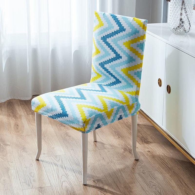 1/2/4/6Pcs Printed Spandex Fabric Chair Cover Washable Chair Covers Seat Slipcovers Stretch Dining Seat Covers for Party Hotel