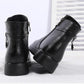 Women's Boots Winter Cotton Shoes Plus Velvet Anti-skid Warm Snow Boots Leather Shoes Waterproof Short Boots Women