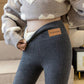 High Waist and Feet Warm Cotton Trousers, Lamb Velvet Leggings, Women's Outer Wear Winter Plus Velvet Thickening Plus Size