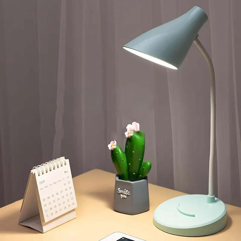 LED Desk Lamp Eye Protection Learning USB Charging Plug-in Dual-purpose Bedroom Bedside Lamp