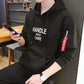 Autumn and Winter Hoodie Plus Fleece Sweater Korean Version of The Youth Student Slim Long-sleeved Clothes All-match Printing Pullover Jacket Hoodie