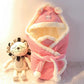 Baby Holding Quilt Thickened Autumn and Winter Newborn Cloak Multifunctional Dual-purpose Going Out Coral Velvet Blanket