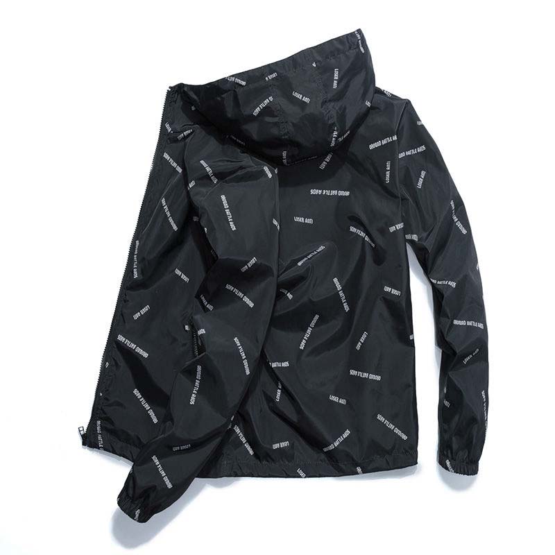 Men's Plus Size Jacket Men's Casual Loose Windbreaker Thin Coat