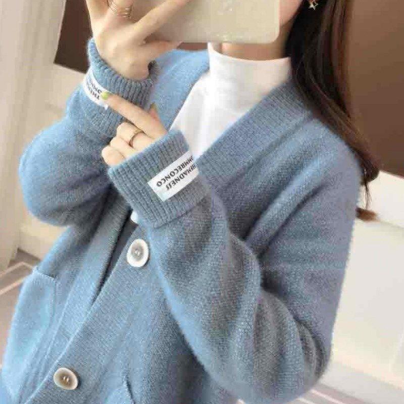 Spring and Autumn All-match Loose Sweater Casual Knitted Cardigan Jacket Fashion Casual Women's Jacket