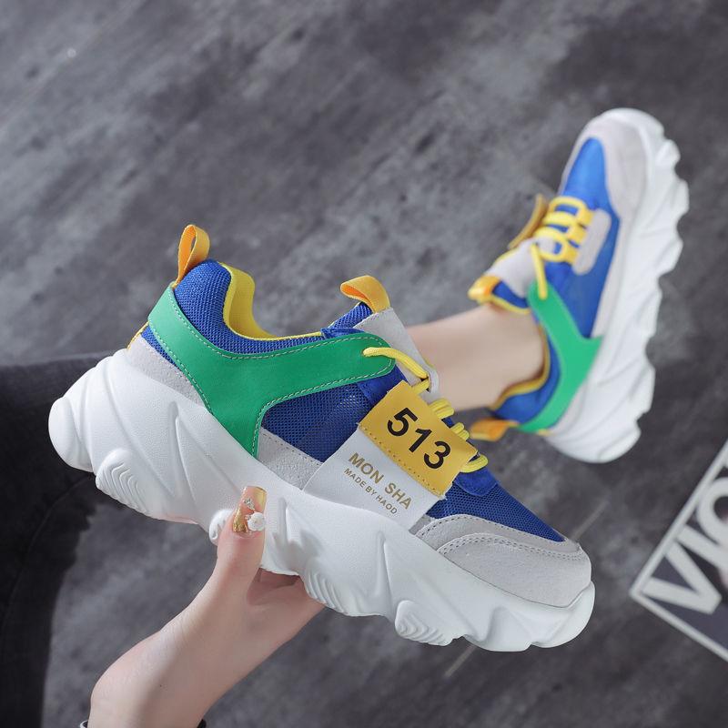 Shoes  Female Students Korean Version  All-match Casual Breathable  Comfortable Sports Shoes Flat Running Shoes